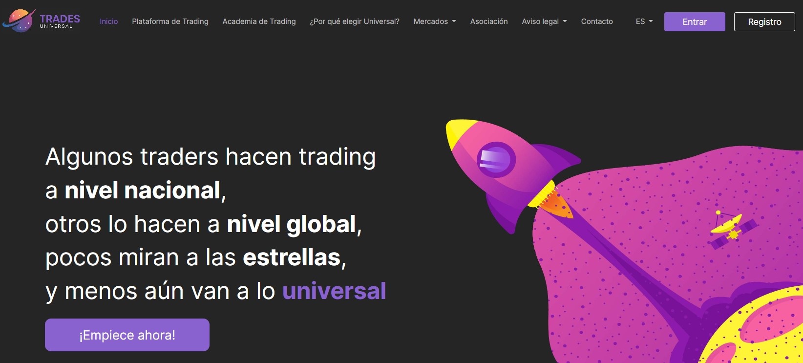 Trades Universal página web