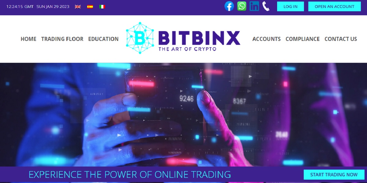 BITBINX homepage