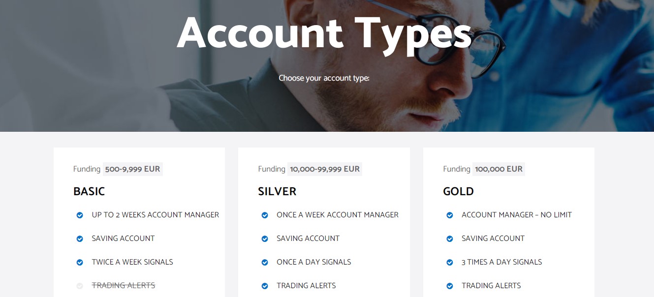 Swiss Win account types